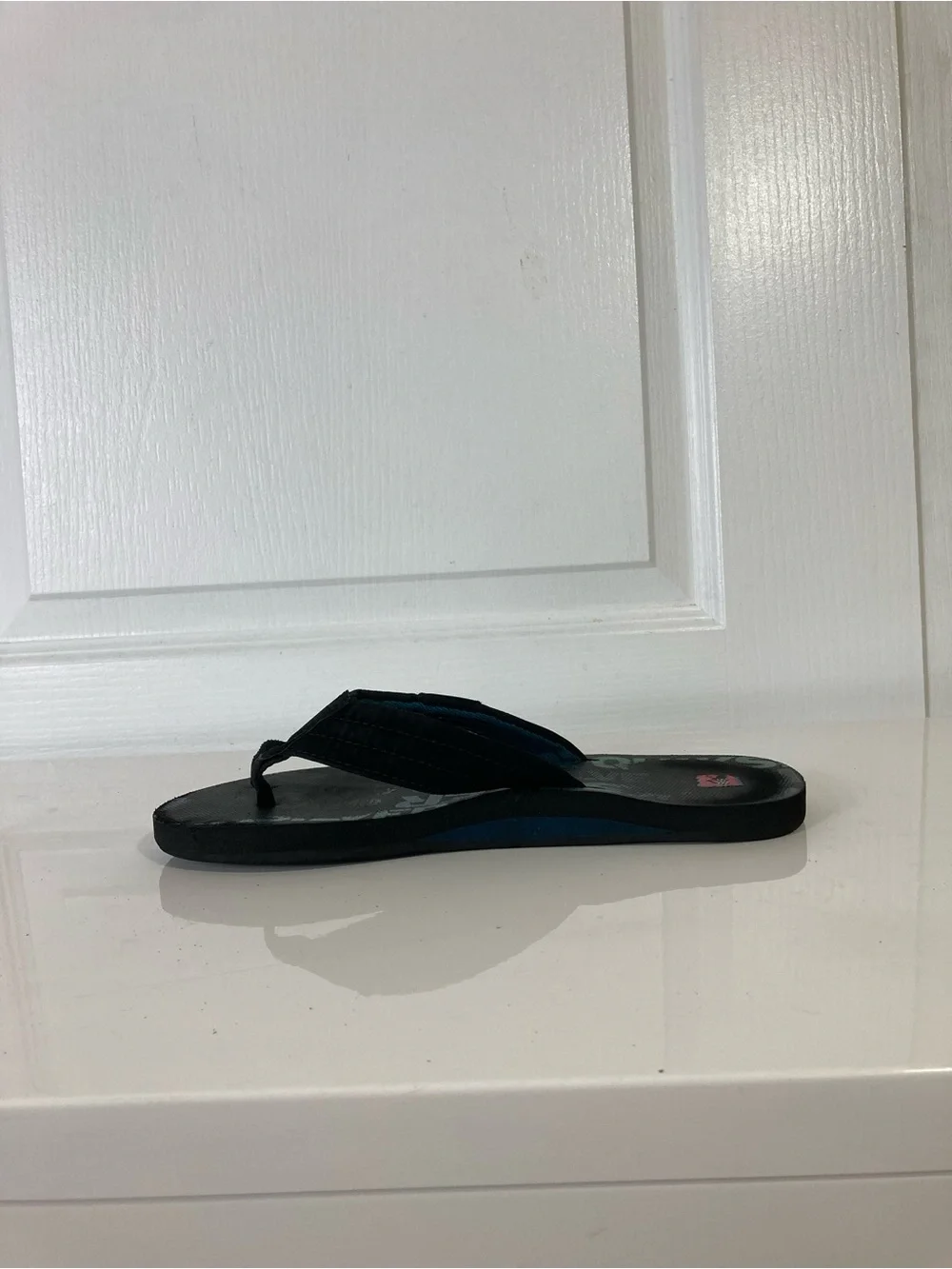 QUIKSILVER Sandals Men 10 Blue Logo Thong